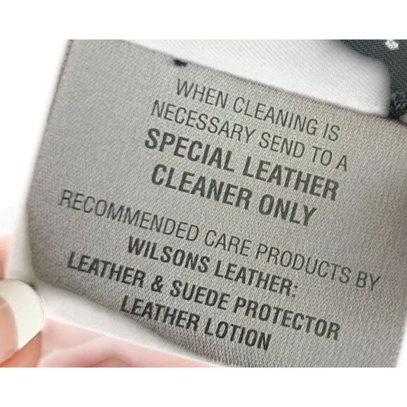 Vintage Y2K Wilsons Structured Leather Blazer Jacket Jewel Buttons Womens Size L - Picture 8 of 9